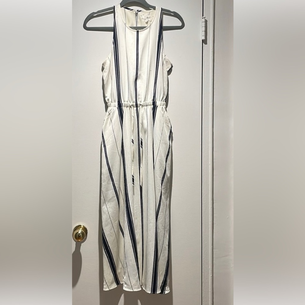 Lou & Grey Cream and Navy Striped Dress